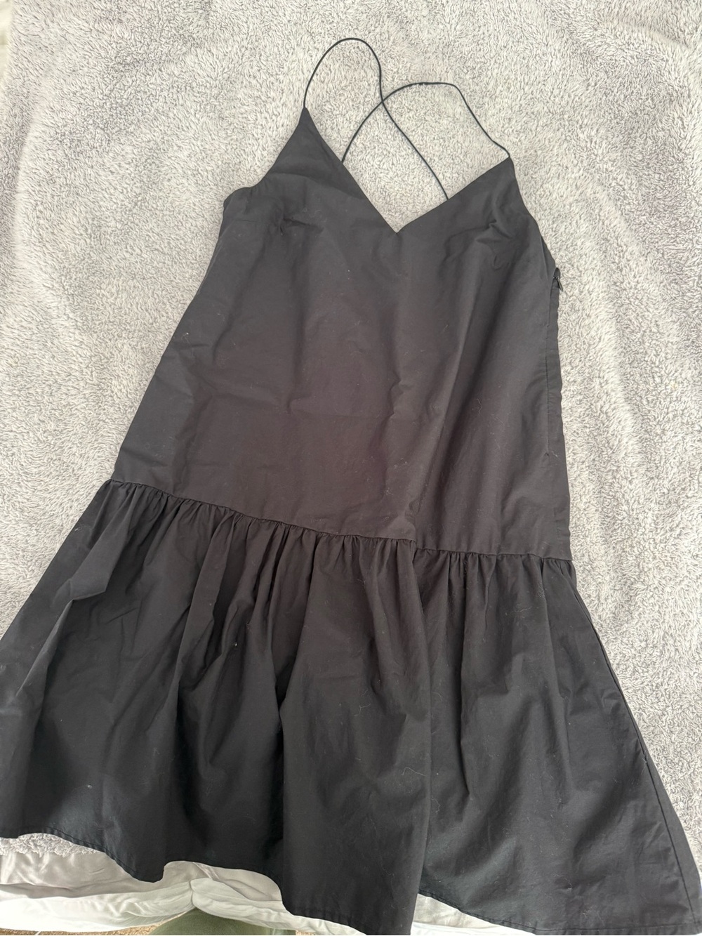 RHODE Black Spaghetti-Strap  Dress